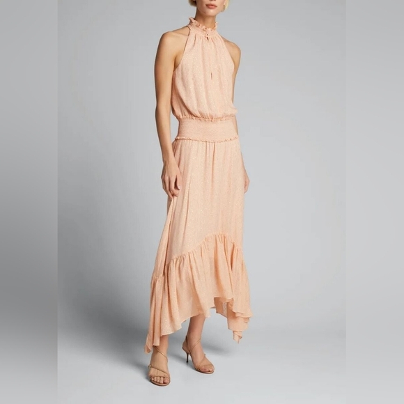 A.L.C. Kaia Metallic Sleeveless Smocked Dress -NWT - Picture 1 of 9